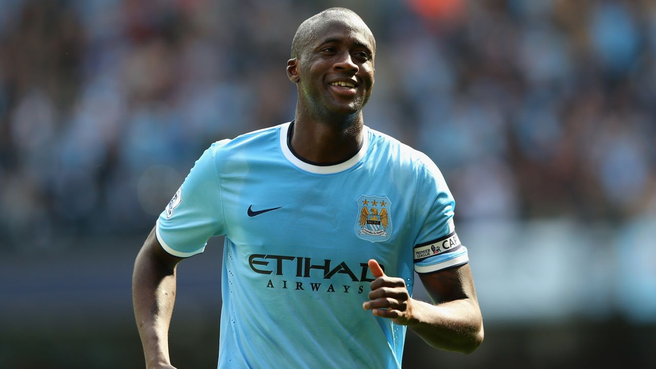 Manchester City's Yaya Toure has scored 13 goals for the English club this season.