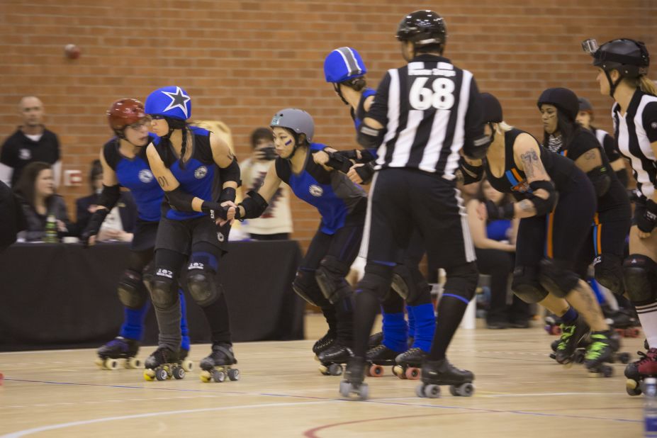 Roller derby is a full-contact racing sport played by women on roller skates.
