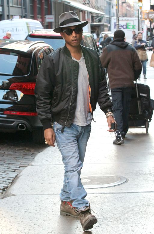 Pharrell Williams maintains his cool cat status while in New York City on October 28.