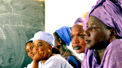 Participants in a January 2012 session of Tostan's Community Empowerment program in Younoferé, Senegal.