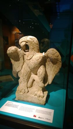 Archaeologists discovered the Roman sculpture of an eagle at site in the City of London which was being developed into a hotel.