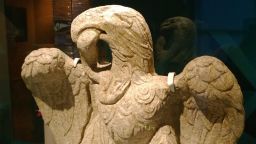Archaeologists discovered the Roman sculpture of an eagle at site in the City of London which was being developed into a hotel.
