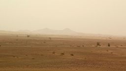 A landscape view dated May 2003 shows the Saharan desert in southern Algeria near the city of Illizi. 31 European tourists are missing in Algeria since mid-February. The tourists, 15 Germans, 10 Austrians, 4 Swiss nationals, a Dutchman and a Swede, are feared to have been kidnapped by an armed group or by smugglers. They were travelling in six separate groups in four-wheel vehicles and motorbikes without guides when they disappeared over the period of one month in the vast Sahara, which covers two million square kilometers (775,000 square miles) in Algeria alone. According to the Swiss Hebdo magazine on Sunday 11 May 2003, the tourists are all alive and ransom has been demanded for their return. AFP PHOTO HOCINE ZAOURAR (Photo credit should read HOCINE ZAOURAR/AFP/Getty Images)