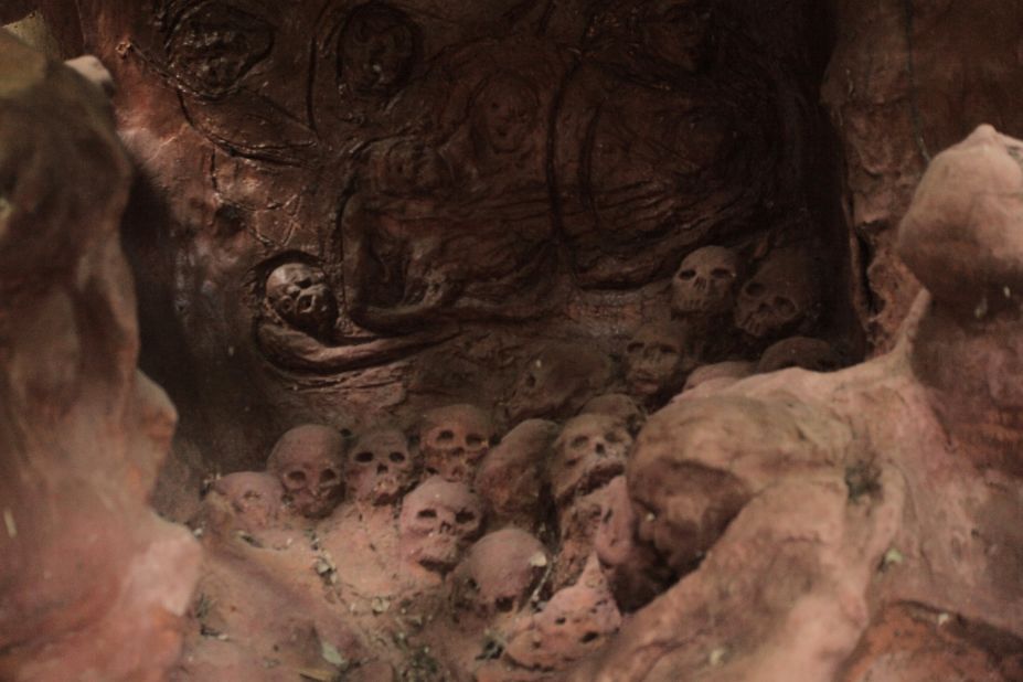 At the end of World War II, Japanese soldiers were told to kill themselves rather than surrender to U.S. forces. Dozens upon dozens did so in various caves throughout Okinawa. Many civilians were killed and also killed themselves. Skull sculptures can be found in the caves as a memorial to the events. The cave is explored in episode 3 of "I Wouldn't Go In There."