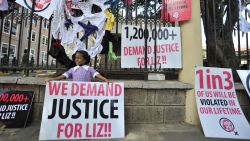 IMAGE DISTRIBUTED FOR AVAAZ - Members of civil society and gender organizations march in the streets of Nairobi to protest against a rape case unpunished by police on Thursday, Oct. 31, 2013, A petition to prosecute the alleged rapists of the 'Liz case' with more than 1.2 million signatures was delivered to the Chief of Police. (Riccardo Gangale/AP Images for Avaaz)