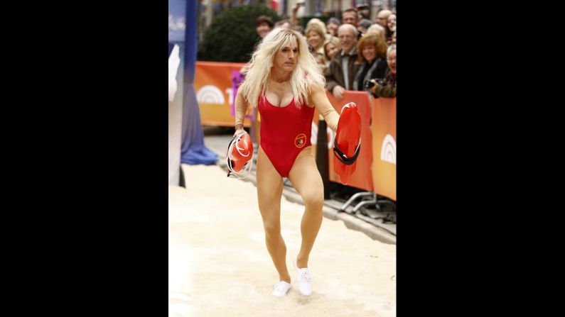 "Today's" Matt Lauer clearly places no limits on what he'll do for the morning news program. For Halloween 2013, he dressed up as Pamela Anderson from "Baywatch."