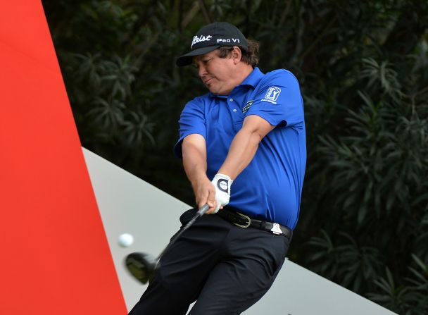 PGA Championship winner Jason Dufner had a mixed day. He hit an eagle on the 10th but also a double bogey and four bogeys.