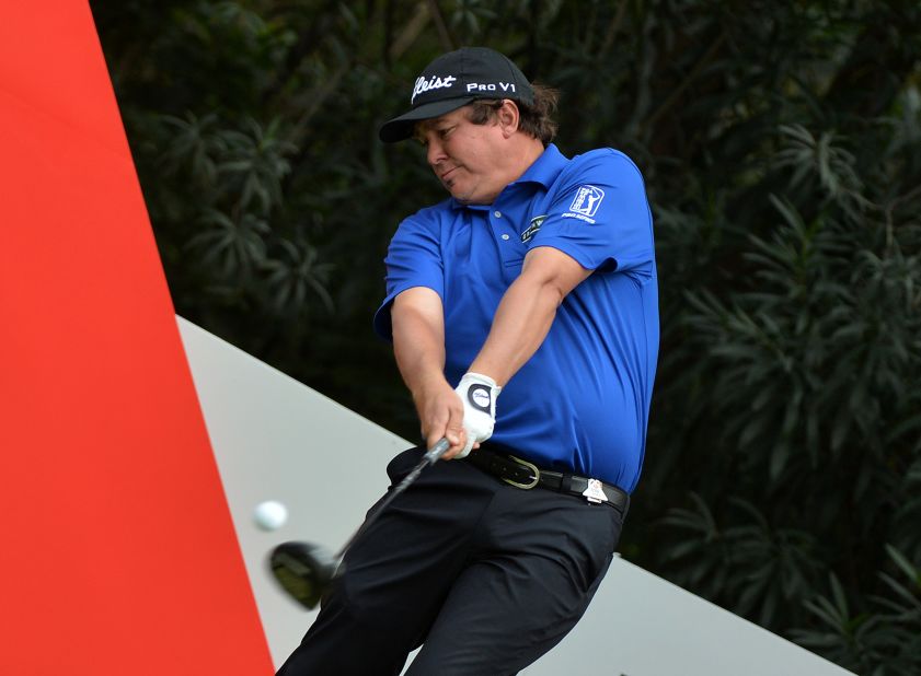 PGA Championship winner Jason Dufner had a mixed day. He hit an eagle on the 10th but also a double bogey and four bogeys. 