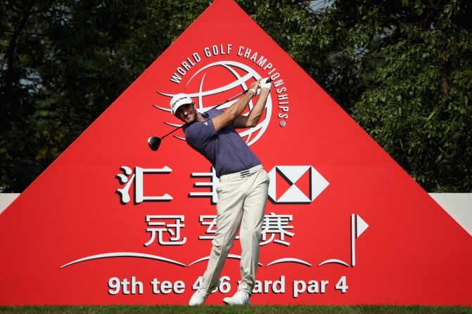 Johnson hit the ball long and true with an immaculate display of driving in the second round in China.