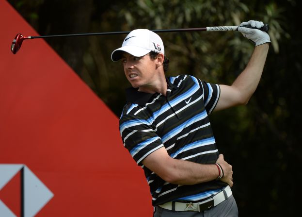 Rory McIlroy had problems with his driving as he dropped three shots on the back nine of his second round for a 72.
