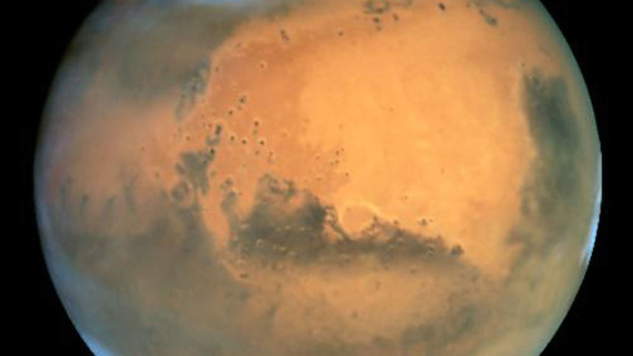 NASA's Earth-orbiting Hubble Space Telescope took this picture of Mars in 2003.