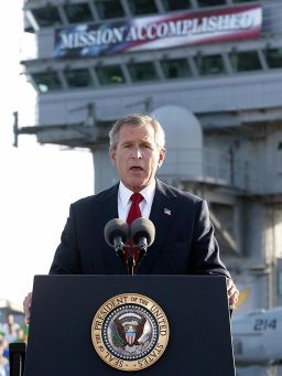 George W. Bush later came to regret the "Mission Accomplished" banner.