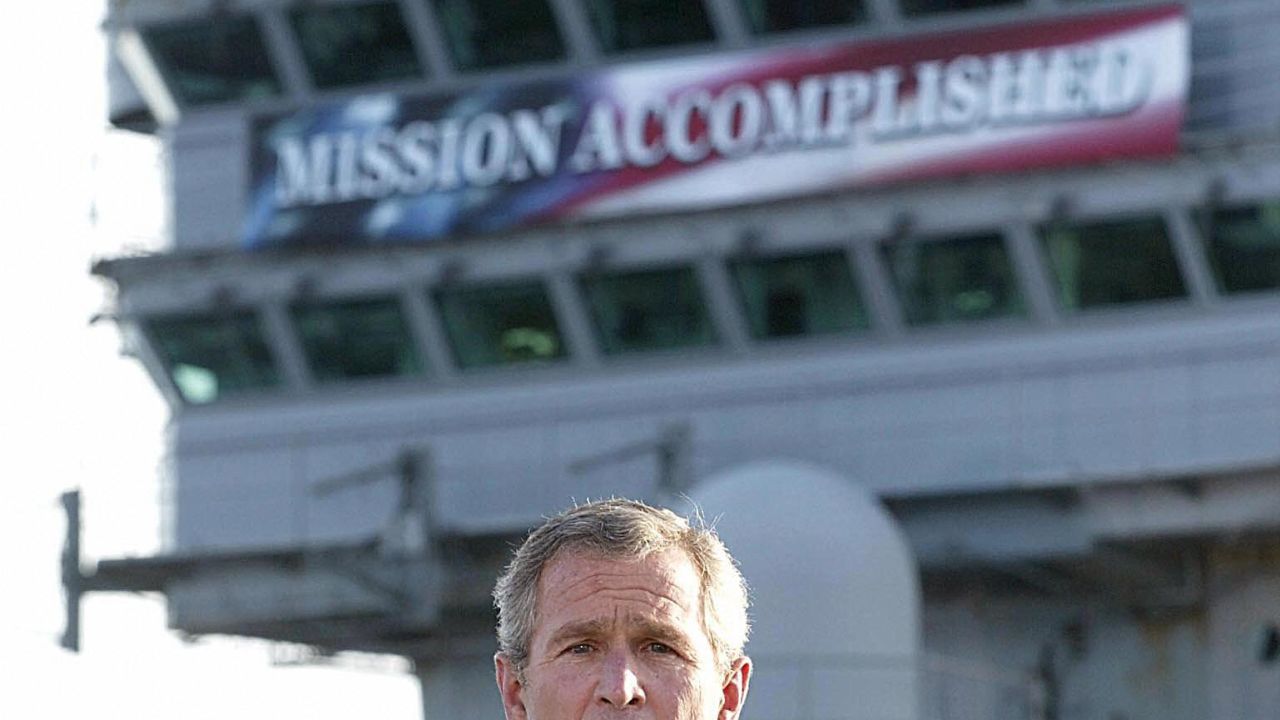 George W. Bush later came to regret the "Mission Accomplished" banner.