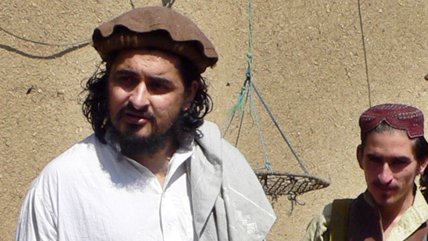 (FILES) This photograph taken on October 4, 2009 shows then new Pakistani Taliban chief Hakimullah Mehsud (L) arriving with his commander Wali-ur Rehman (R) for a meeting with local media representatives in the Sararogha area of South Waziristan along the Afghanistan border. A US drone strike in northwest Pakistan on November 1 2013 killed Pakistani Taliban leader Hakimullah Mehsud, intelligence and militant sources told AFP. The drone fired two missiles at a vehicle in a compound near Miranshah, the main town of the North Waziristan tribal region, a stronghold for Taliban and Al-Qaeda linked militants, killing four people, security officials said. AFP PHOTO/NASEER MEHSUDNASEER MEHSUD/AFP/Getty Images