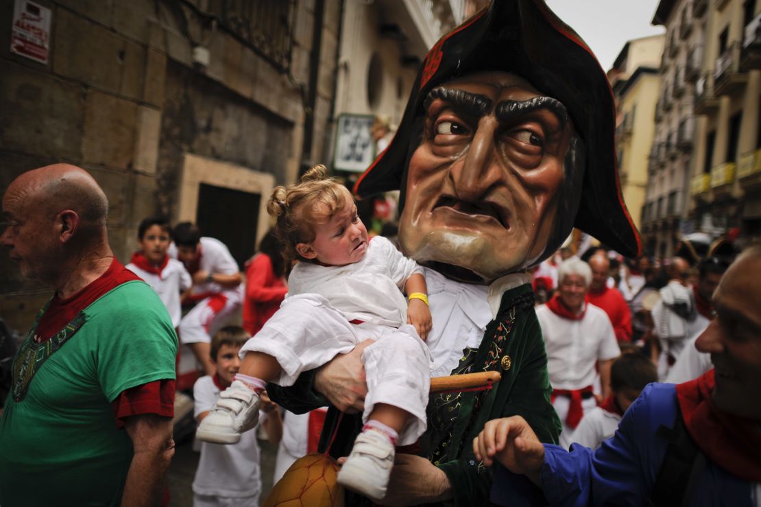 Pamplona's pageantry: The Giants and Big Heads Parade.