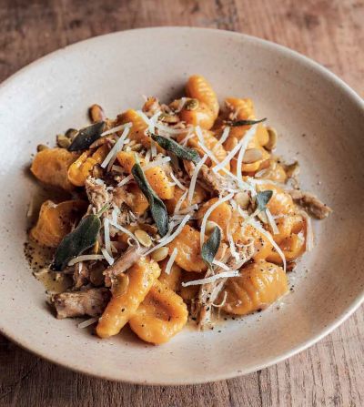 Pumpkin Malfatti, Duck Confit & Sage -- <a href="http://eatocracy.cnn.com/2013/11/05/55-classic-pasta-shapes-to-master/">Get the recipe </a>