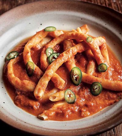 Sciatelli, Pork Sugo & Chiles -- <a href="http://eatocracy.cnn.com/2013/11/05/55-classic-pasta-shapes-to-master/">Get the recipe </a>