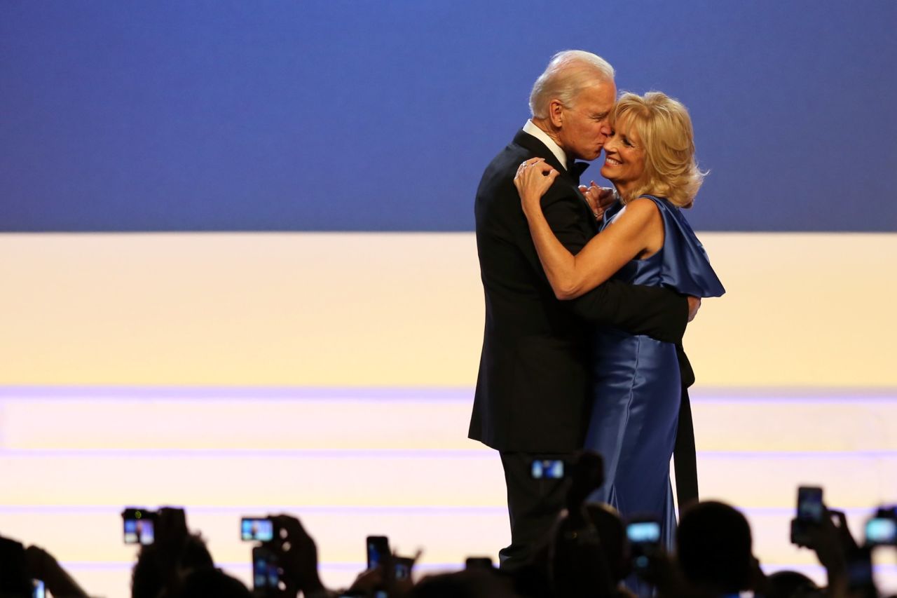 Biden and his wife, Jill, dance during an inaugural ball in January 2013.