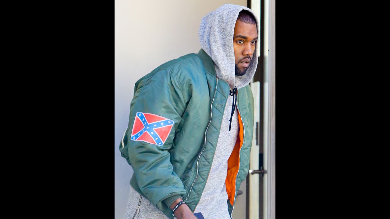 Almost everything that Kanye West says can be met with a debate, and that includes his comment in November 2013 about his use of the<a href="http://www.cnn.com/2013/11/04/us/kanye-west-confederate-flag/index.html" target="_blank"> Confederate flag on some of his new merchandise</a>. The rapper told Los Angeles radio station <a href="http://amp.cbslocal.com/kanye-west-drops-by-97-1-amp-radio/" target="_blank" target="_blank">97.1 AMP</a> that observers can "react how you want. Any energy is good energy. You know the Confederate flag represented slavery in a way -- that's my abstract take on what I know about it. So I made the song 'New Slaves.' So I took the Confederate flag and made it my flag. It's my flag. Now what are you going to do?"