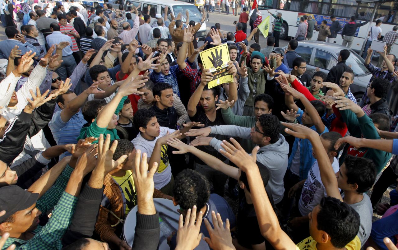Protesters also chanted against Egypt's interim government.