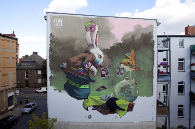 Etam lleva sus colosales proyectos al extranjero entre ellos este, llamado "Todos ustedes pueden pintar" en Halle, Alemania. 