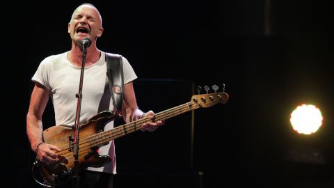 Sting performs in 2013. He told a UK publication he won't be leaving his fortune to his children.