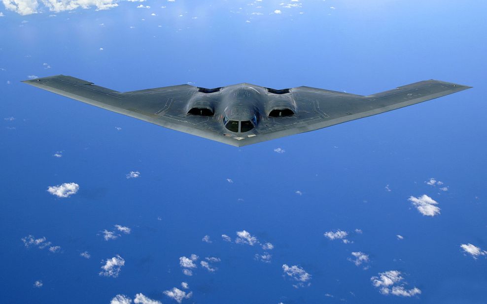 A B-2 Spirit soars over the Pacific Ocean in May 2006.