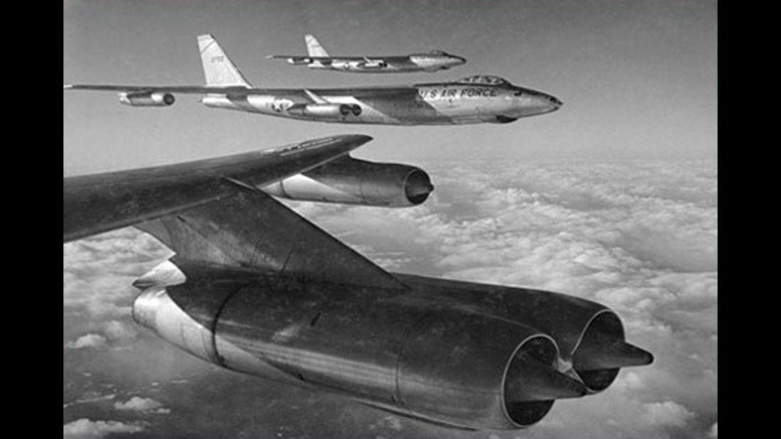 In the 1950s, aircraft like these RB-47s conducted surveillance missions over the Soviet Union and other "denied areas," but they became increasingly vulnerable to enemy defenses.