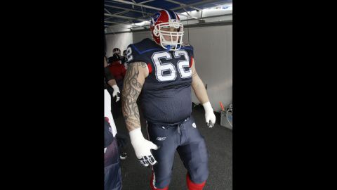 Incognito walks to the field from the locker room during a Buffalo Bills game in December 2009.