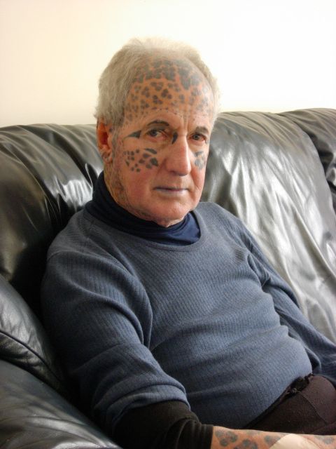 Tom Leppard -- the so-called "Leopard Man of Skye" -- shot to fame after becoming the world's most tattooed man -- a crown he held until recently. His entire body is covered with leopard spots. 