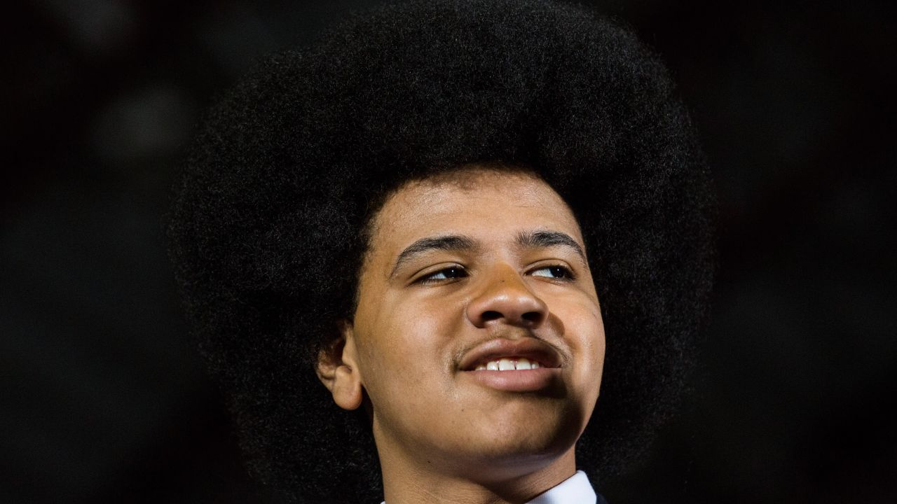 Sixteen-year-old Dante de Blasio's 'fro-back hairstyle launched a thousand hashtags, including #fromentum and #gowiththefro.