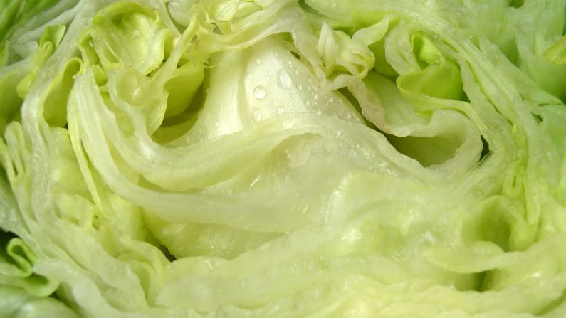 <strong>Iceberg lettuce</strong><br />Water content: 95.6%<br /><br />Iceberg lettuce tends to get a bad rap, nutrition-wise. Health experts often recommend shunning it in favor of darker greens like spinach or romaine lettuce, which contain higher amounts of fiber and nutrients such as folate and vitamin K.<br />It's a different story when it comes to water content, though: Crispy iceberg has the highest of any lettuce, followed by butterhead, green leaf and romaine varieties.<br />So when the temperature rises, pile iceberg onto sandwiches or use it as a bed for a <a href="index.php?page=&url=http%3A%2F%2Fwww.health.com%2Fhealth%2Fgallery%2F0%2C%2C20401749%2C00.html" target="_blank" target="_blank">healthy chicken salad</a>. Even better: Ditch the tortillas and hamburger buns and use iceberg leaves as a wrap for tacos and burgers.