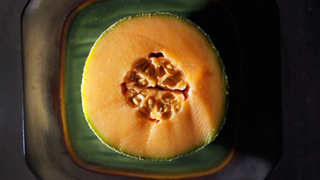 <strong>Cantaloupe</strong><br />Water content: 90.2%<br /><br />This succulent melon provides a big nutritional payoff for very few calories. One 6-ounce serving -- about one-quarter of a melon -- contains just 50 calories but delivers a full 100% of your recommended daily intake of vitamin A.<br /> "I love cantaloupe as a dessert," Gans says. "If you've got a sweet tooth, it will definitely satisfy." Tired of plain old raw fruit? Blend cantaloupe with yogurt and freeze it into sherbet, or puree it with orange juice and mint to make a refreshing soup.