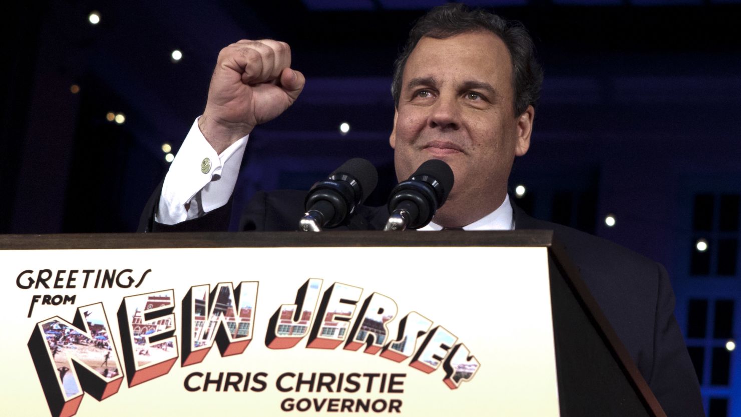 New Jersey Gov. Chris Christie, a Republican, won a second term in a traditionally blue state.