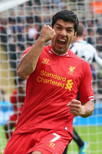 Luis Suarez's goals have fueled Liverpool's title challenge in the English Premier League this season.