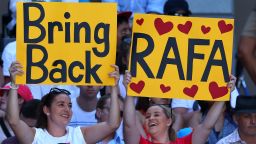 MELBOURNE, AUSTRALIA - JANUARY 23: Fans show their support for Rafel Nadal, who is not playing in this year's tournament, in the Quarterfinal match between Jeremy Chardy of France and Andy Murray of Great Britain during day ten of the 2013 Australian Open at Melbourne Park on January 23, 2013 in Melbourne, Australia. (Photo by Quinn Rooney/Getty Images)