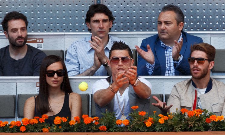 Real Madrid soccer stars Cristiano Ronaldo and Sergio Ramos watched Nadal beat compatriot David Ferrer, despite being just two points from defeat in their 2013 Madrid Open quarterfinal. Nadal went on to beat Swiss Stanislas Wawrinka in his seventh consecutive final since his comeback. 