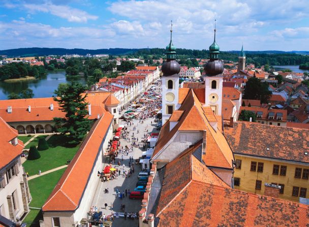 One building is lovelier than the next in the village of Telč, where residents were once quite competitive about the attractiveness of their homes.