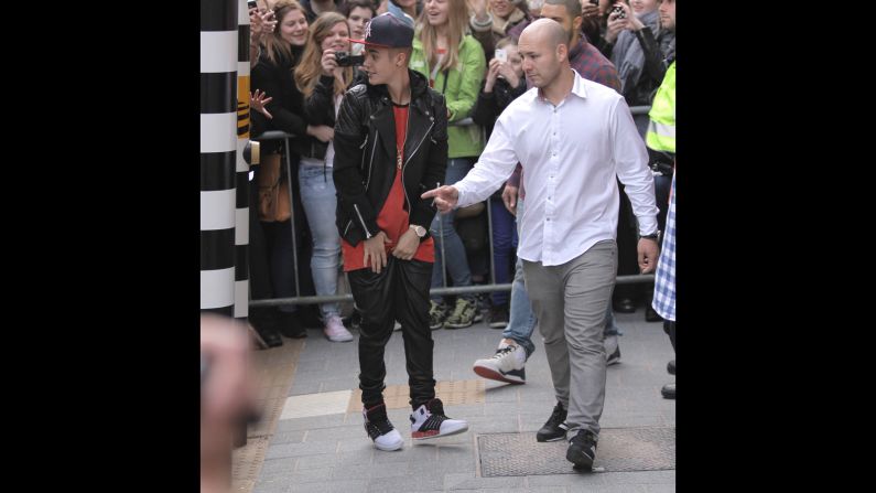 In April 2013, Bieber visited the Anne Frank House in Amsterdam -- <a href="index.php?page=&url=http%3A%2F%2Fwww.cnn.com%2F2013%2F04%2F14%2Fshowbiz%2Fbieber-anne-frank%2Findex.html%3Firef%3Dallsearch">and was promptly criticized for saying</a> that he hoped the teen, who died in a Nazi concentration camp in 1945, would have been a "Belieber." Visitors to the Anne Frank Facebook page had plenty to say. "Glad he went, but, the last sentence is VERY self serving. he missed the lessons of Anne totally," wrote one observer.