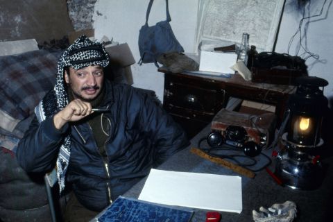 Arafat founded the group Al-Fatah in 1958, advocating for armed struggle against Israel. A decade later, the group joined the Palestine Liberation Organization, which was formed under the authority of the Arab League. Arafat, seen here in December 1968, was elected chairman of the PLO's executive committee in February 1969.