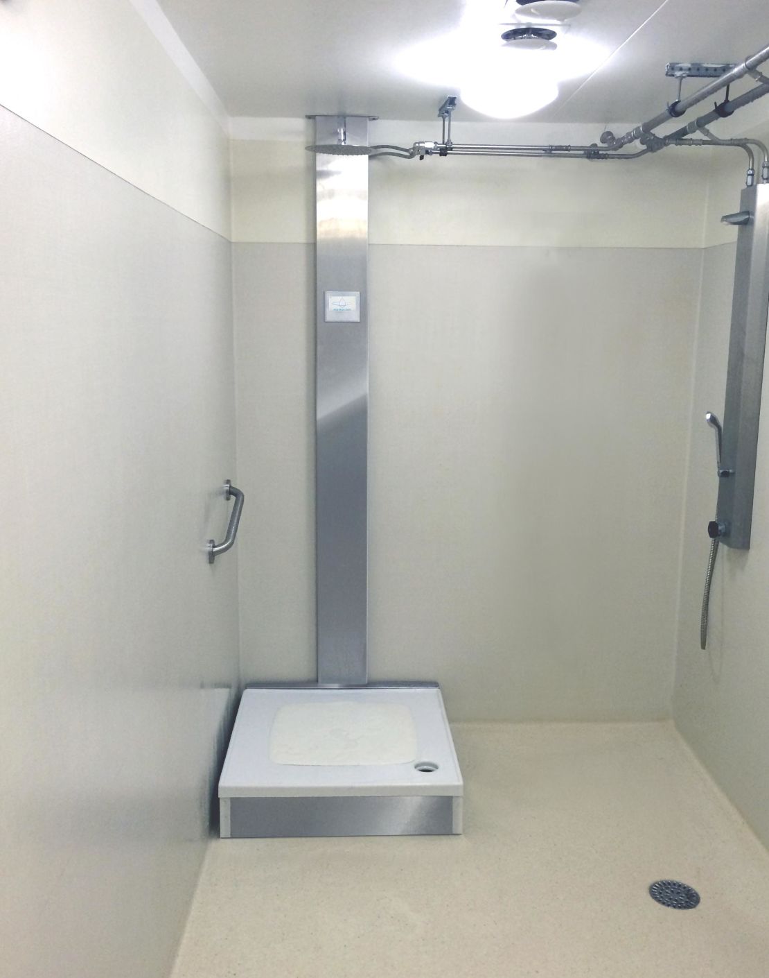 OrbSys shower recycles water as you wash