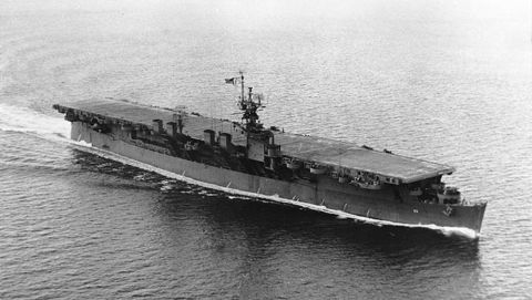 The USS Princeton, part of the Independence class, moves off the coast of Seattle in 1944.