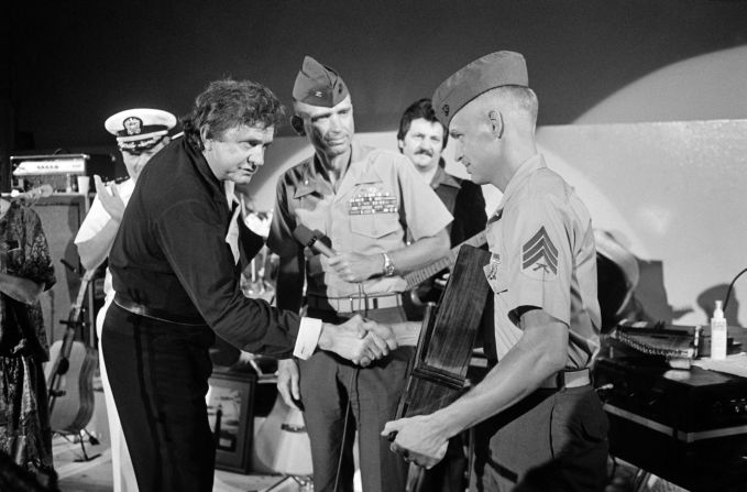 During his stint in the U.S. Air Force, the late Johnny Cash intercepted Soviet military radio transmissions in Morse code.  According to the book "<a href="index.php?page=&url=http%3A%2F%2Fbooks.google.com%2Fbooks%3Fid%3DzvgE3FqZU0gC%26pg%3DPT33%26lpg%3DPT33%26dq%3Dwillie%2Bnelson%2Bair%2Bforce%2Blackland%26source%3Dbl%26ots%3Dx_PEVQRKxu%26sig%3DHCtZFD_1IOewFTsToVJMc794tzY%26hl%3Den%26sa%3DX%26ei%3D7RN9UsO5NsmUkQfX7oHYAg%26ved%3D0CGkQ6AEwBw%23v%3Donepage%26q%3Dwillie%2520nelson%2520air%2520force%2520lackland%26f%3Dfalse" target="_blank" target="_blank">Johnny Cash: The Life of an American Icon</a>," Cash kept up with the quick pace of the Soviet transmissions at 35 words per minute.  He said his time as a code translator helped influence his music.  "That rhythm of Morse code had a lot to do with the rhythm I felt in my music," he said.  "After I got out of the Air Force, I could still hear it and when I started writing songs again, I had that rhythm in my head."  