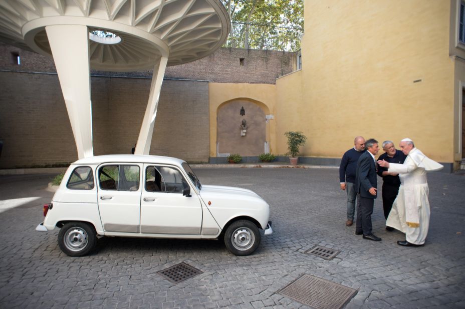 Pope Francis has eschewed fancy cars, instead choosing to drive a white Renault 4L. And he told priests and bishops to do the same. 