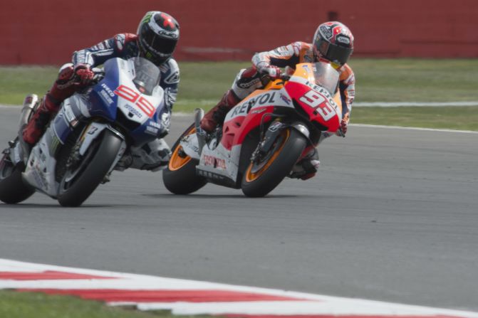 Marquez had won the previous four races before the British GP in September and was almost out of sight in the world championship standings. But reigning world champion Jorge Lorenzo reignited his title challenge with a stunning win over his young compatriot at Silverstone.   