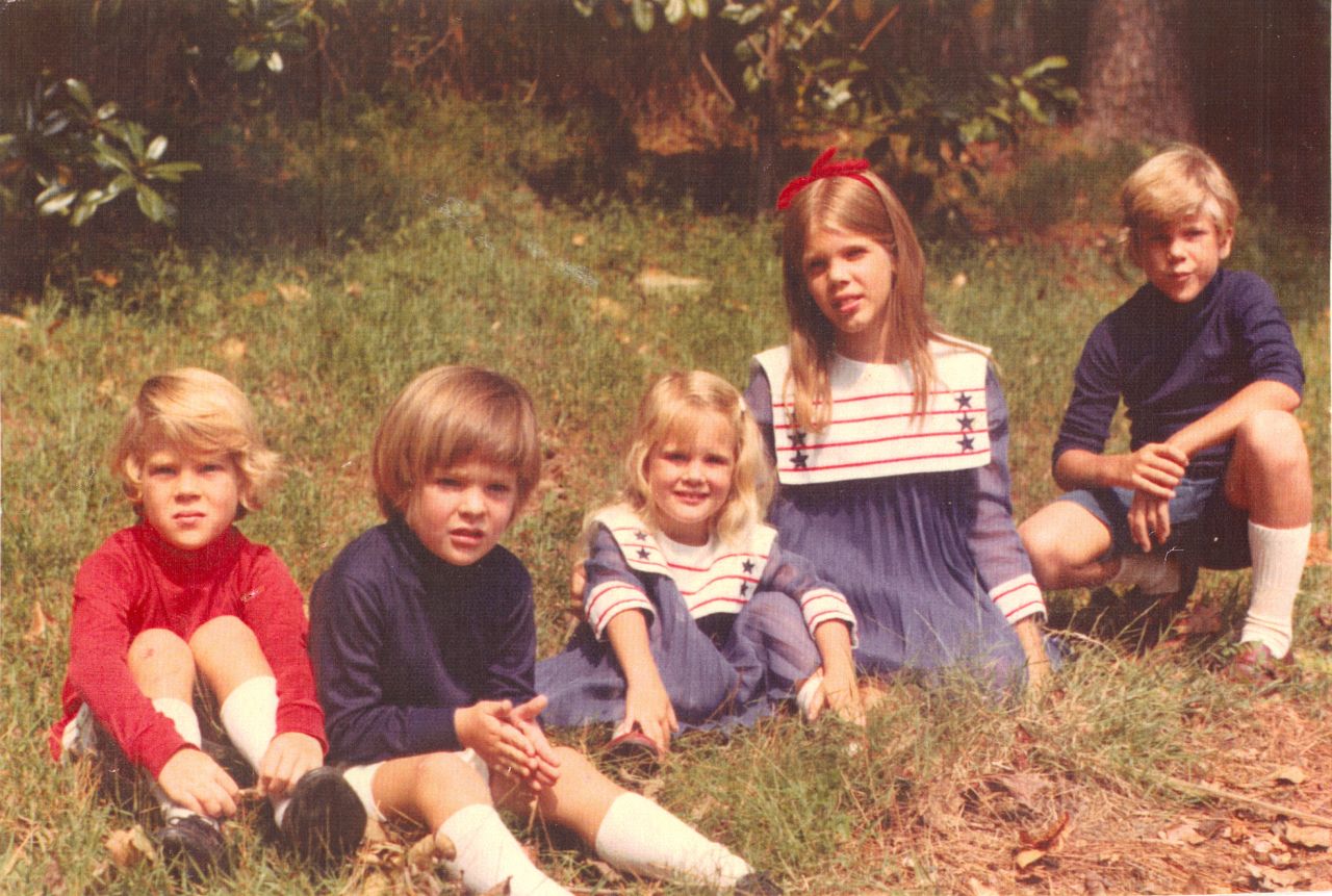 Turner's five children when they were young: From left, Rhett, Beau, Jennie, Laura and Teddy.