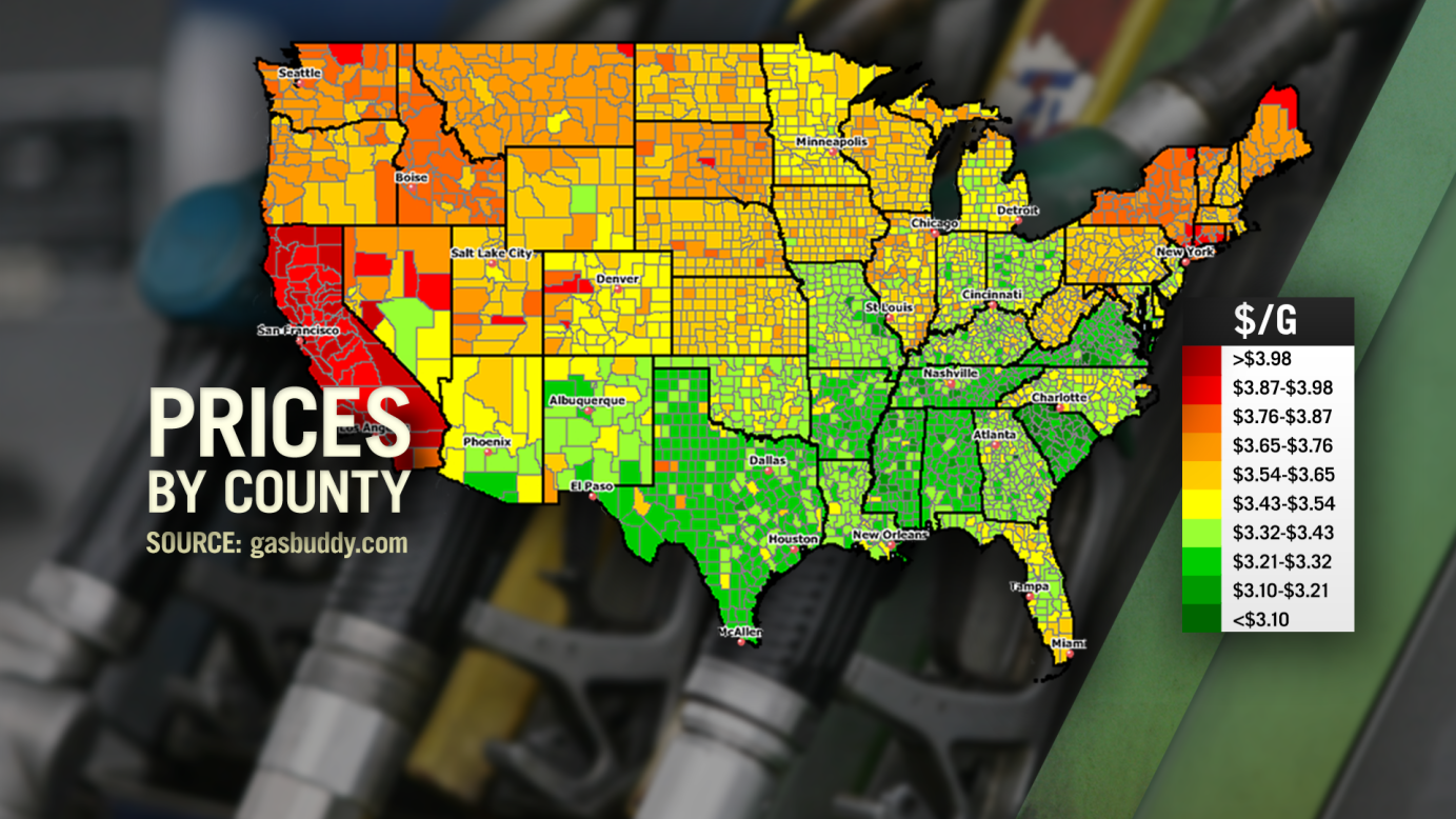 Hawaii has the nation's priciest gas at $4.05/gallon. Missouri has the cheapest at $2.81/gal.