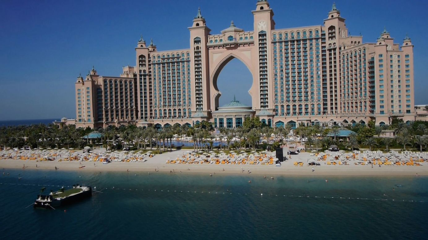 It's a par three, but not as we know it. A full 100 meters above sea level on the 22nd floor of the Atlantis Hotel, a clutch of the world's top golfers were set the challenge of hitting a tiny green in the ocean as part of the build up to the European Tour's 2013 finale in Dubai.