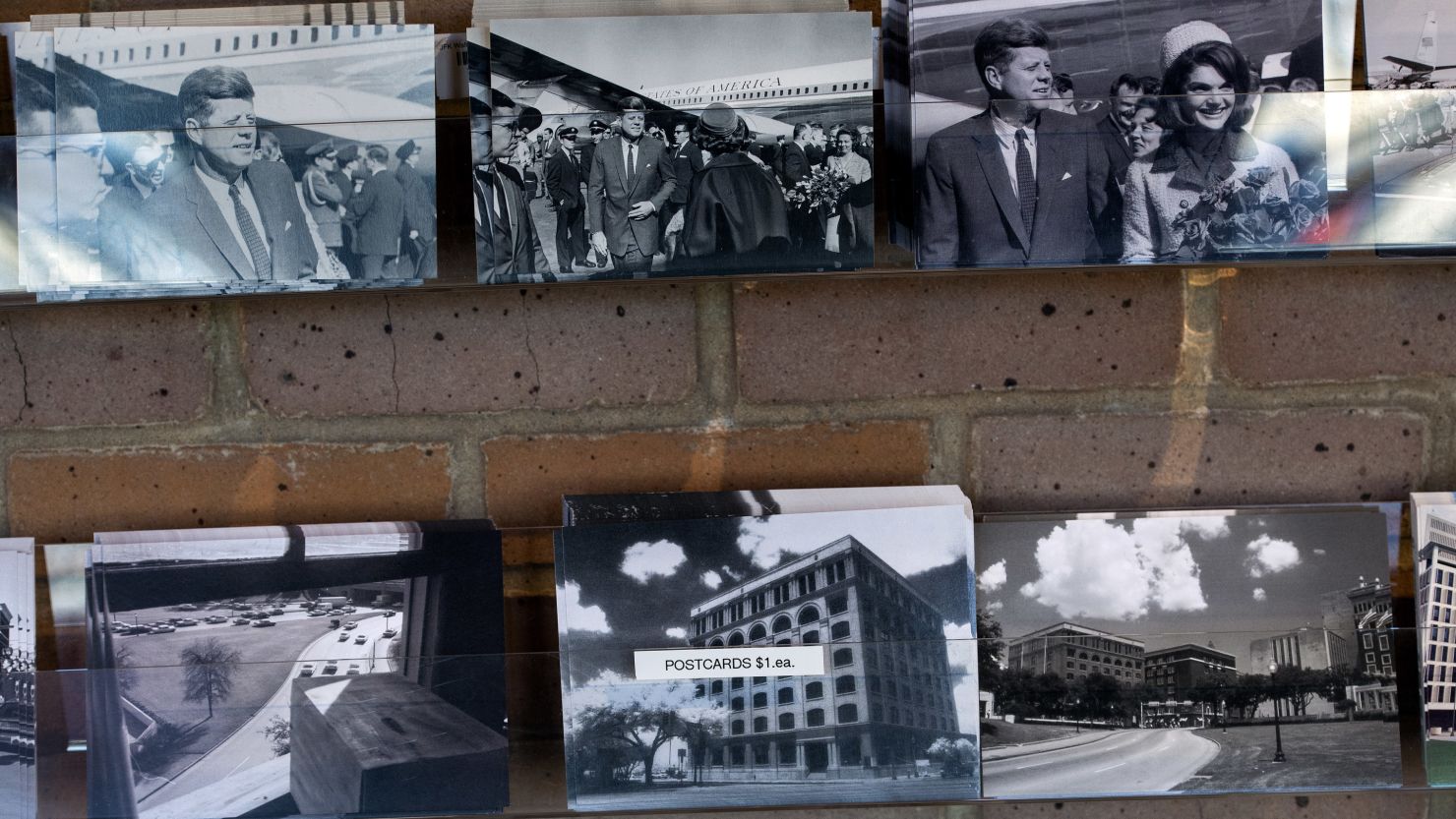 Postcards of historic moments in the last days of the JFK presidency are on sale  at the Sixth Floor Museum  in Dallas. 