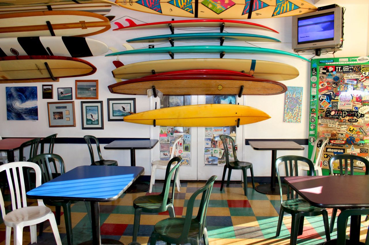  Taco Surf, a family-run taco shop on Pacific Beach, doubles as a museum of Southern California surf culture. 